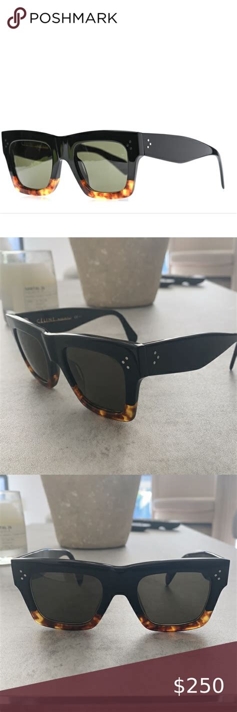 celine cl 41054 s|CELINE Sunglasses CL 41054/S Black Havana .